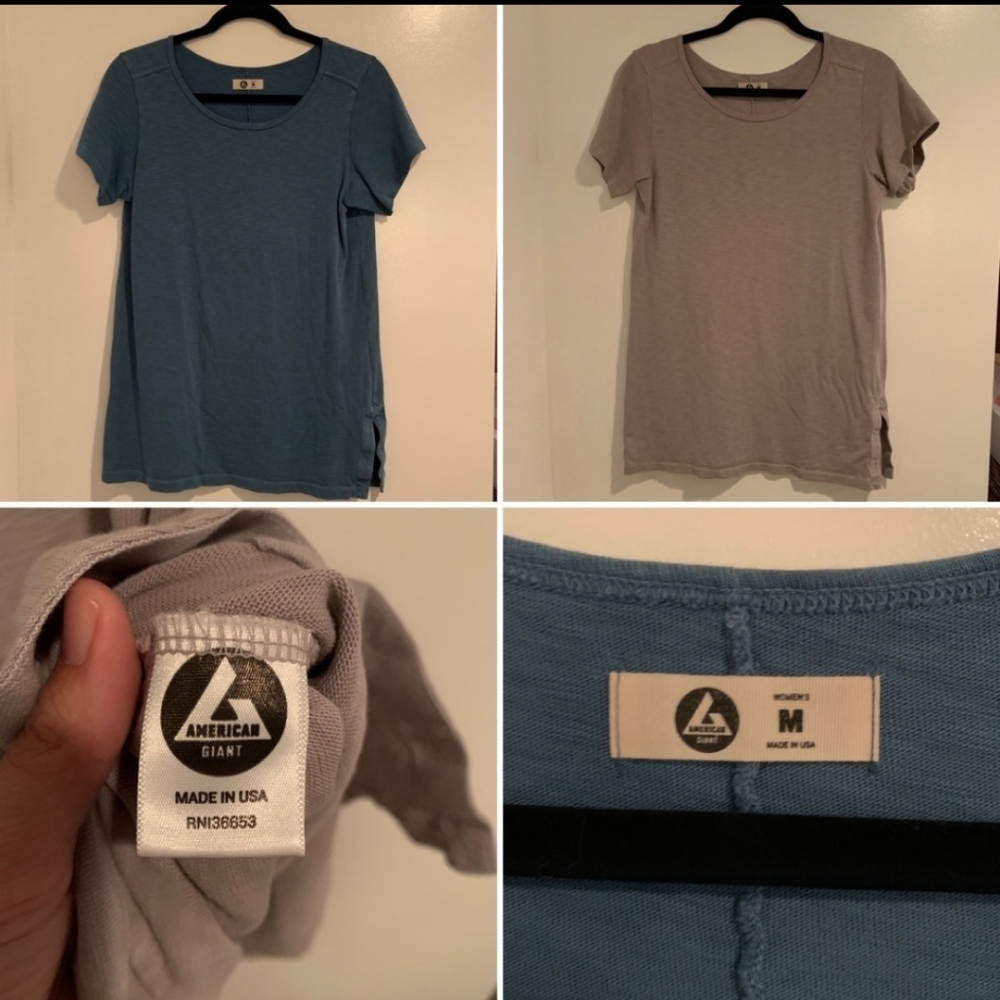 American Giant Tunic T-shirts set of 2